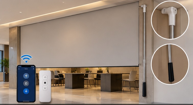 Concept image of combined electric and manual RollingWalls system